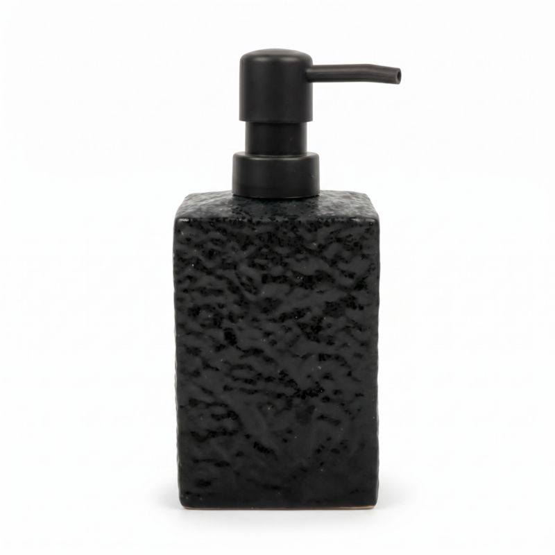 Sæbedispenser Keramik 17x7,5x5,5 cm Sort | 5901272196307