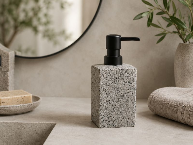 Keramisk Sæbedispenser Grå 350 ml 17 cm