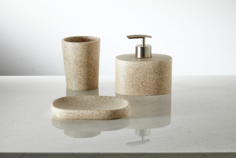 Sæbedispenser Jubba Beige 11,4x7,4x11,5 cm Polyesterharpiks