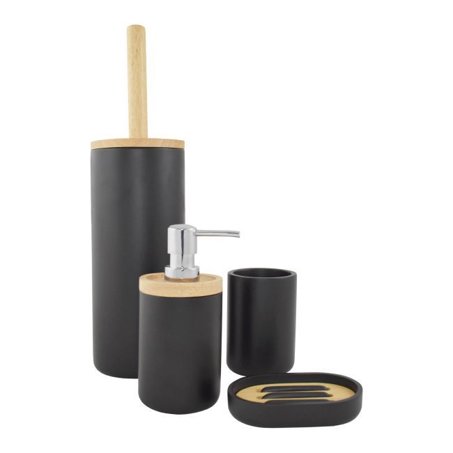 Sæbedispenser Sepio Tokyo Sort Plast og Træ