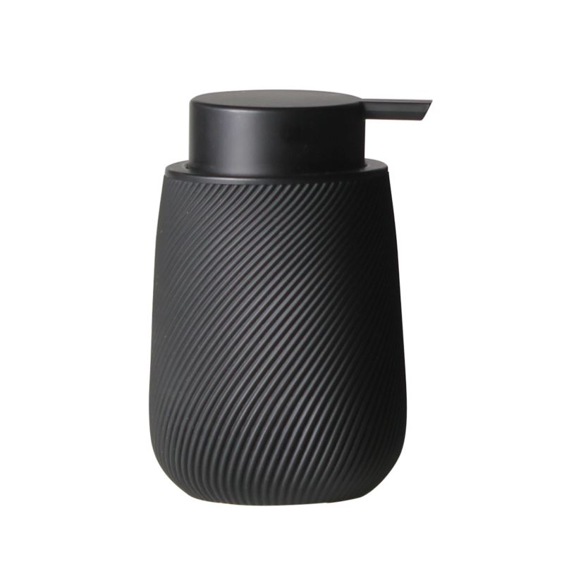 Sæbedispenser Ribs Sort 13 cm