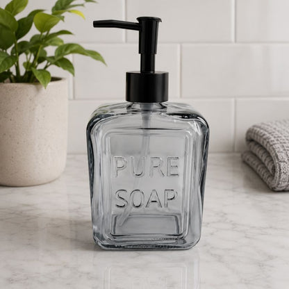 Sæbedispenser 550 ml Grå Glas Stående