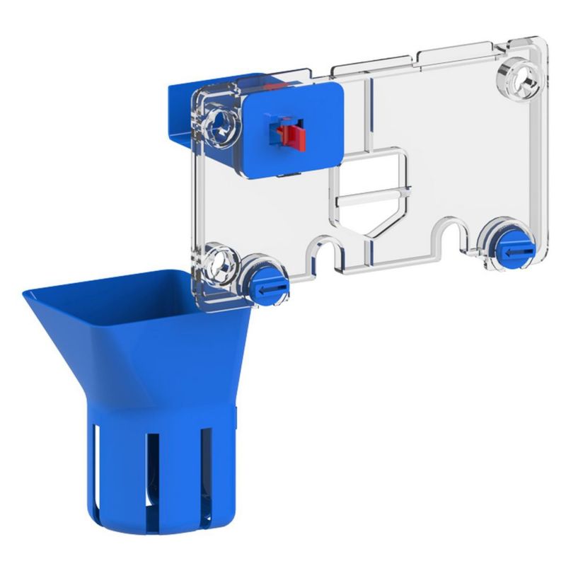 Dispenser til toiletrensningsblokke med ramme, under trykknap, 1 stk.