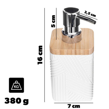 Sæbedispenser Hvid 300 ml Polystone 11 x 11 x 23 cm