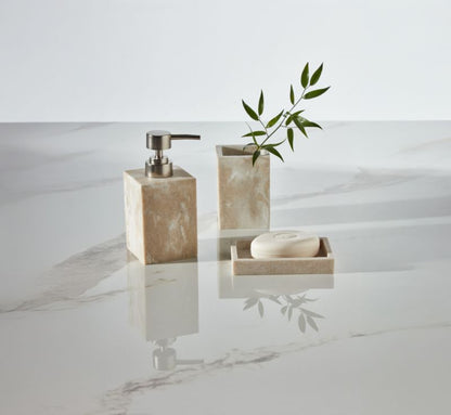 Sæbedispenser Cenia Marmor Beige 7x7x15 cm