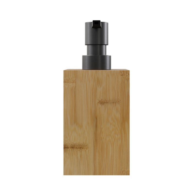 Sæbedispenser Cervia Bambus og Sort 7,2x7x16,2 cm