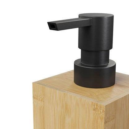 Sæbedispenser Cervia Bambus og Sort 7,2x7x16,2 cm