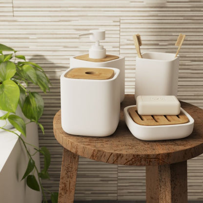 GoodHome Cervia hvid sæbedispenser