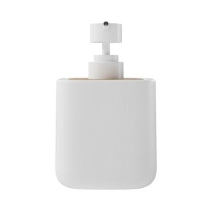 Sæbedispenser Cervia Hvid Keramik og Bambus 86x86x146 mm