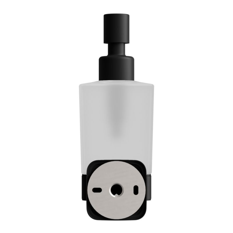 Vægmonteret Sæbedispenser Teesta 17,4x10,4x6,4 cm Sort Rustfrit Stål