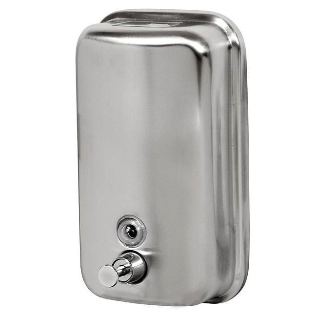 Sæbedispenser 125x210 mm Børstet Stål Satinnikkel 5901487014175