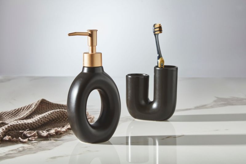 Sæbedispenser Aldo Sort Keramik 19,8 cm