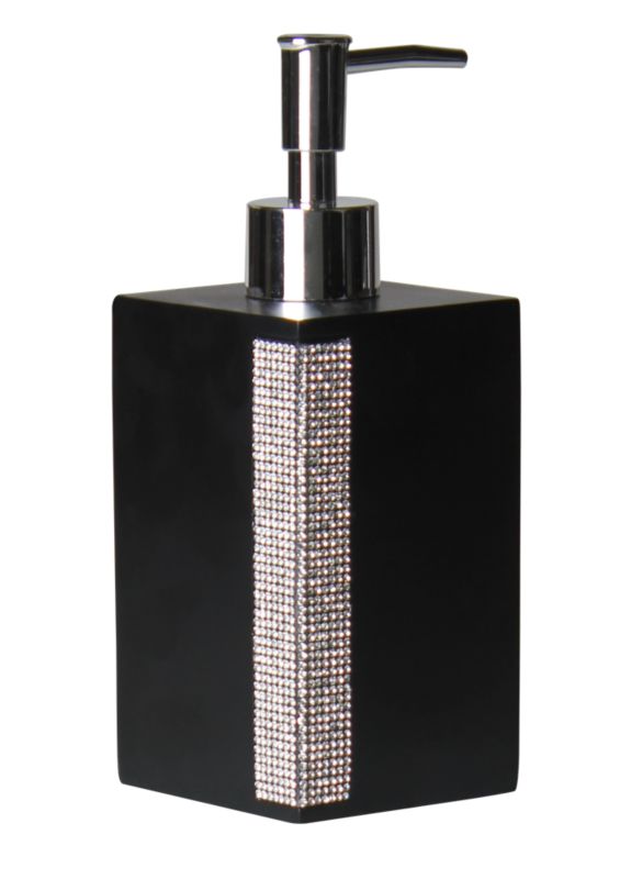 Sæbedispenser Chiq 7x7x18 cm Sort Keramik