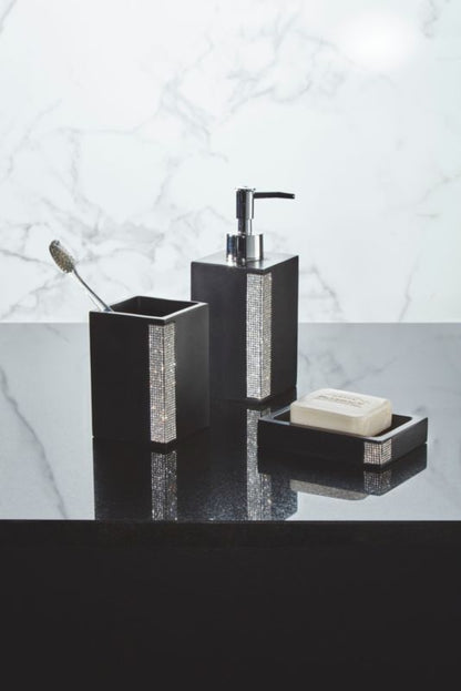 Sæbedispenser Chiq 7x7x18 cm Sort Keramik