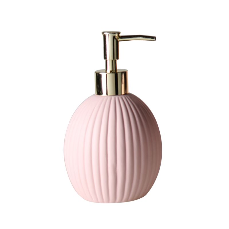 Ceramisk Sæbedispenser Melo 8x8x13 cm Rosa