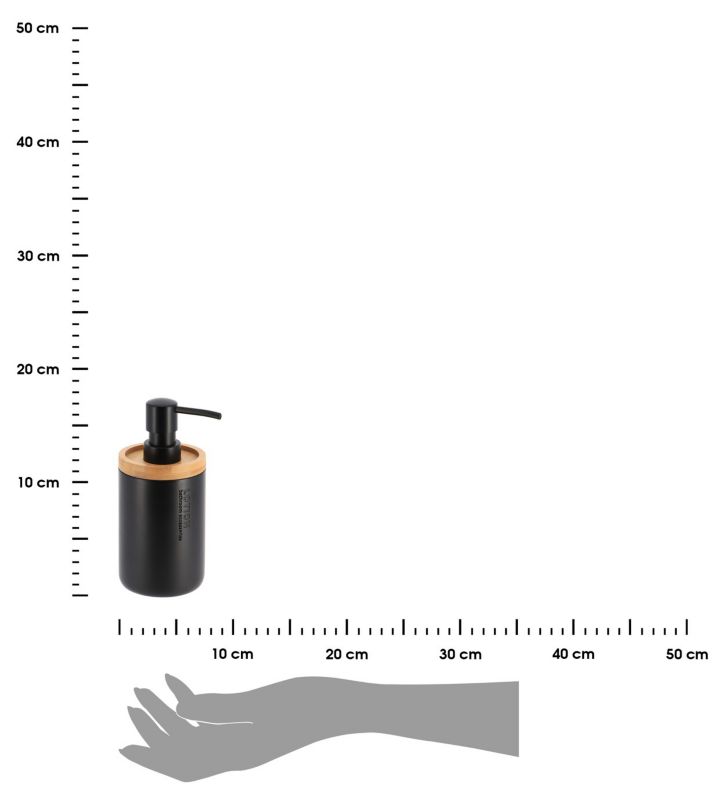 Sæbedispenser Loudis Sort Bambus 280 ml | 3664323147483