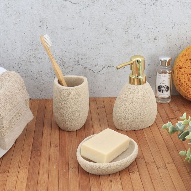 Sæbedispenser LUMI Sandbeige med Porøs Struktur 200 ml | 3664323172874