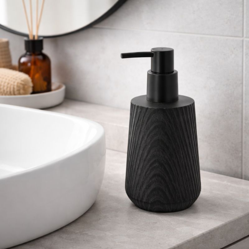 Sæbedispenser Tendance 350 ml Sort Træimitation