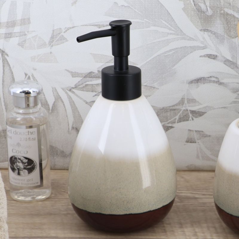Sæbedispenser Tricolor 370 ml Hvid Stentøj