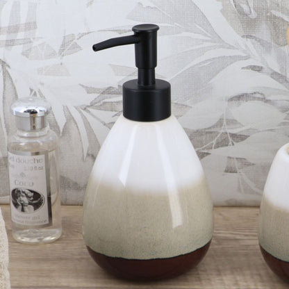 Sæbedispenser Tricolor 370 ml Hvid Stentøj