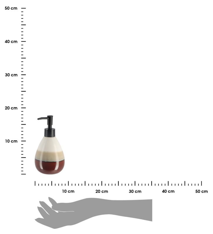 Sæbedispenser Tricolor 370 ml Hvid Stentøj