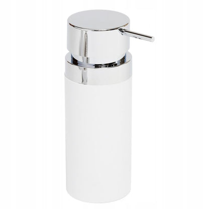 Sæbedispenser Hvid med Sølvpumpe 18,5 cm 1 stk. | 5905923650255