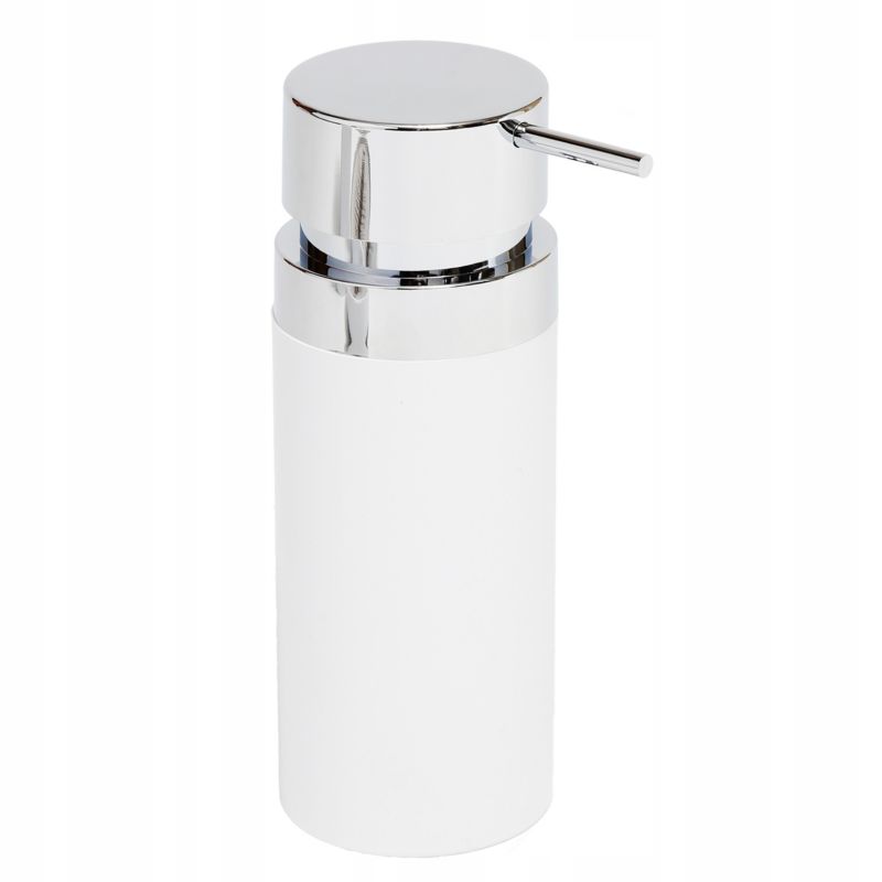 Sæbedispenser Hvid med Sølvpumpe 18,5 cm 1 stk. | 5905923650255