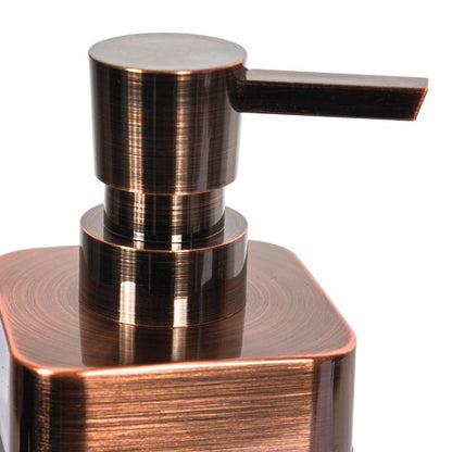 Sæbedispenser Sort med Kobberdetaljer 15,8 cm ABS