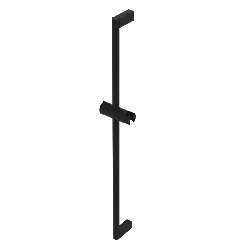 Regulerbar Brusestang 70 cm Sort Mat Rustfrit Stål