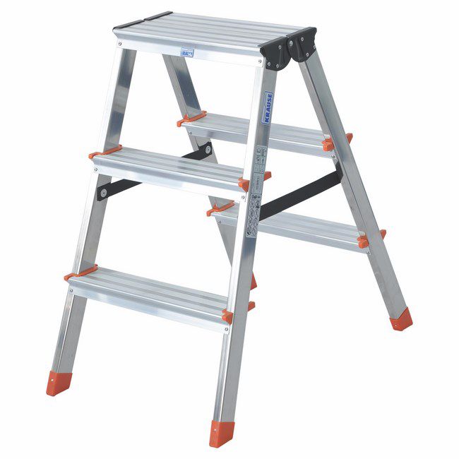 Krause aluminiumsramme stige med 2 x 3 trin