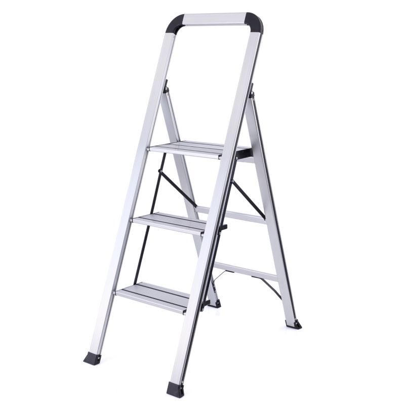 Aluminiumsstige Skiva SLIM 3 trin med hylde, 1 stk