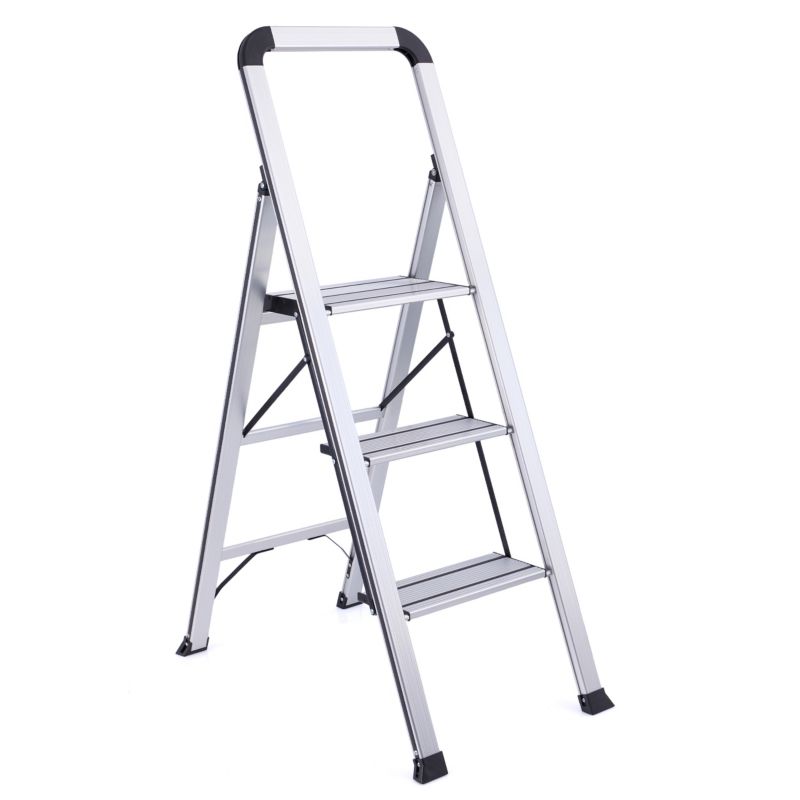 Aluminiumsstige Skiva SLIM 3 trin med hylde, 1 stk