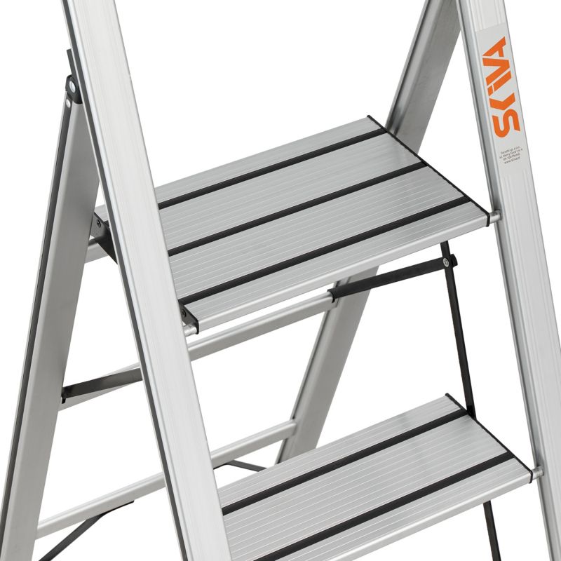 Aluminiumsstige Skiva SLIM 3 trin med hylde, 1 stk