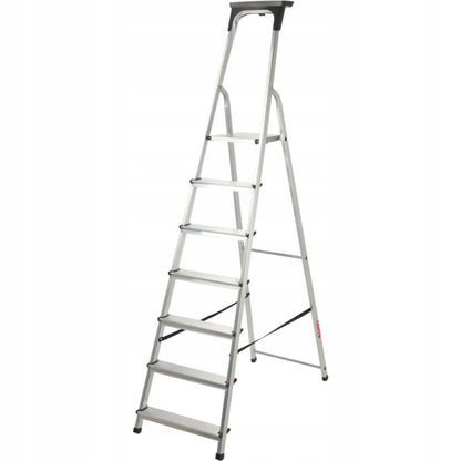 KADAX aluminiumsstige 7 trin foldbar med hylde til hjemmet 125 kg - Polsk produkt
