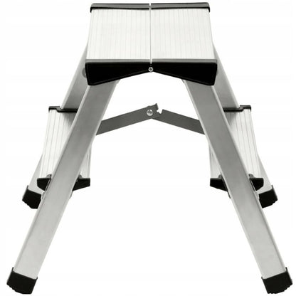 KADAX aluminiumsramme foldbar husholdningsstige med 2 trin og platform, 125 kg, polsk produkt