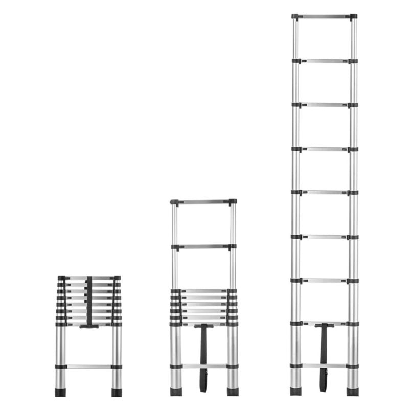 KADAX teleskopisk aluminiumsstige HOME 2,6 m med 9 trin, 1 stk.