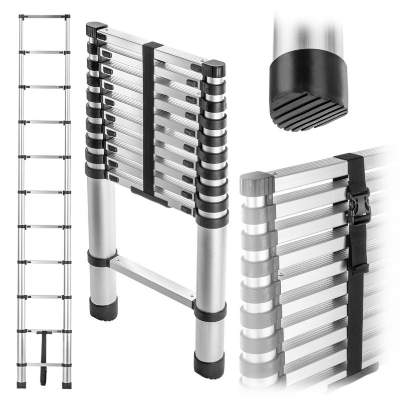 KADAX teleskop-aluminiumstige HOME 3,2 m med 11 trin, 1 stk.