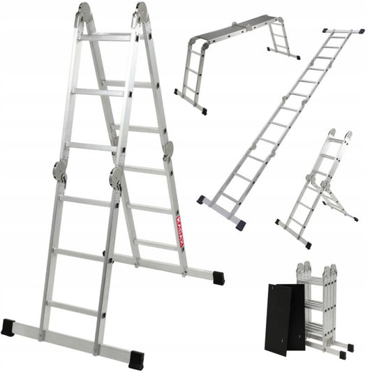 KADAX multifunktionel aluminiumsledestige 4x3 robust + arbejdsplatform 150 kg