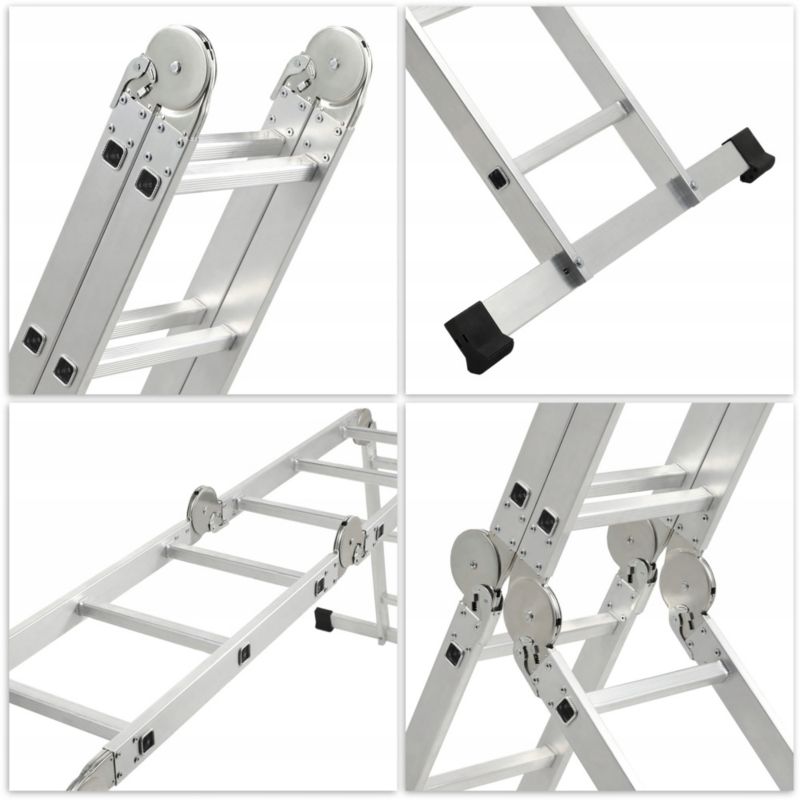 KADAX multifunktionel aluminiumsledestige 4x3 robust + arbejdsplatform 150 kg
