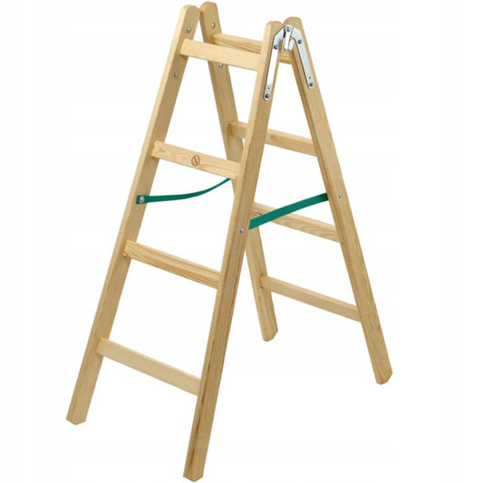 KADAX Træmalingstrappe Udvidelig 2x4 trin Dobbeltsidet 150 kg