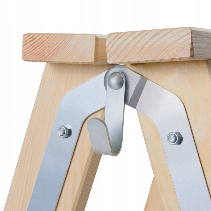 KADAX malerladders i træ, foldbar, tosidet, 2x4 trin