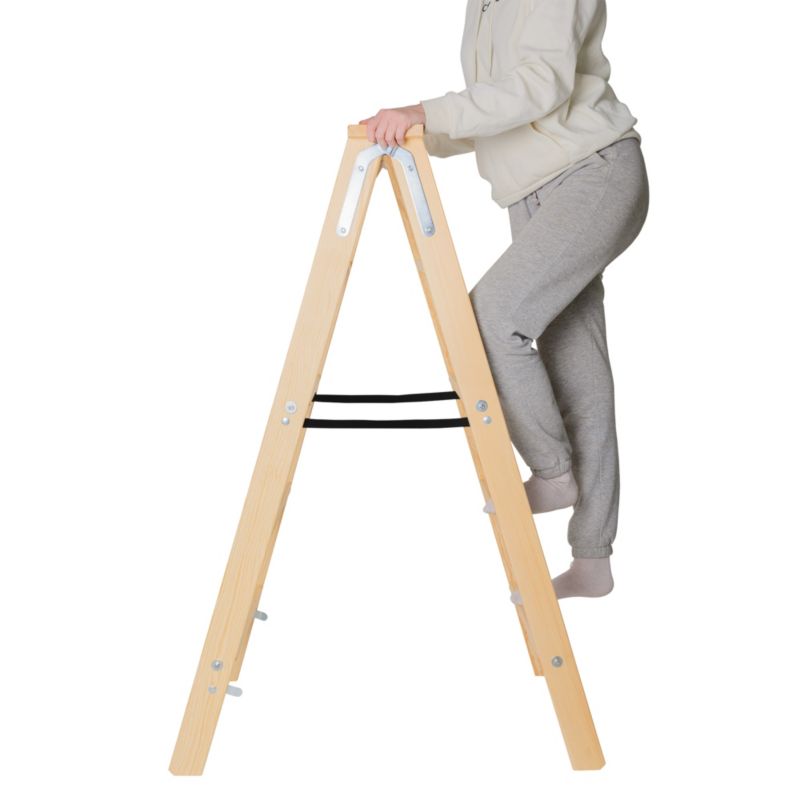 KADAX Malerladders Træ Sammenklappelig 2x5 Trin Dobbeltsidet
