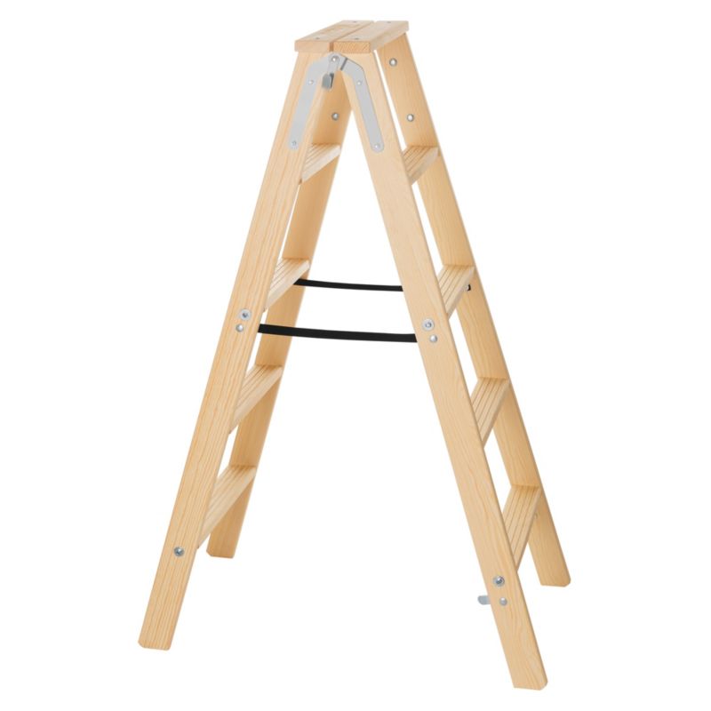 KADAX Malerladders Træ Sammenklappelig 2x5 Trin Dobbeltsidet