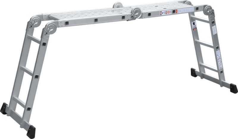 Skiva 4x3 aluminiumsledestige med platform – 1 stk