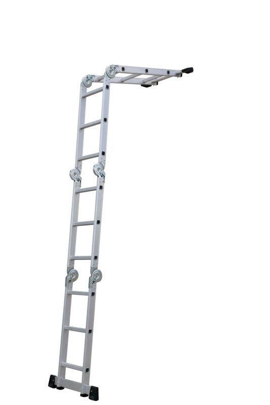 Skiva 4x3 aluminiumsledestige med platform – 1 stk