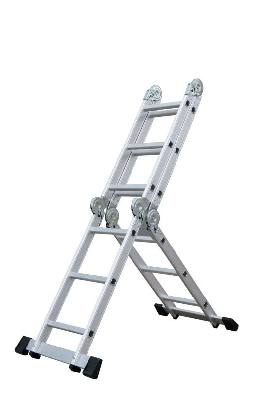 Skiva 4x3 aluminiumsledestige med platform – 1 stk