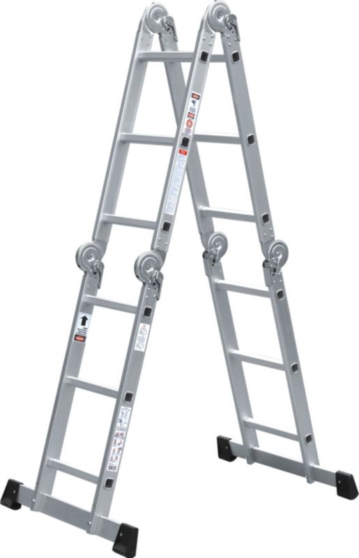 Skiva 4x3 aluminiumsledestige med platform – 1 stk