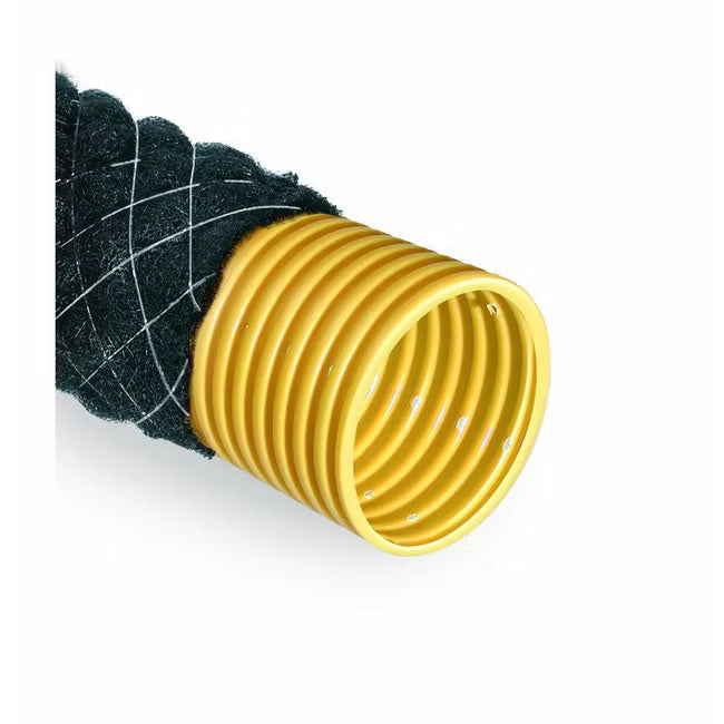 Drænrør med PP700 Geotekstil 100 mm x 50 m Gul