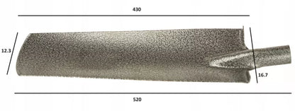Drænspade 52x12 cm Kulstofstål