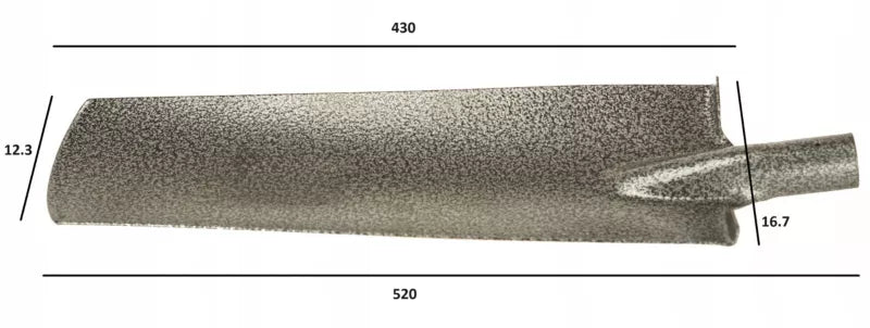 Drænspade 52x12 cm Kulstofstål
